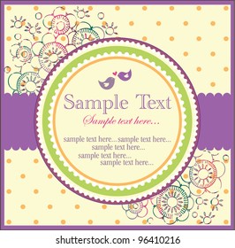 Cute wedding invitation card