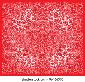 Cute wedding invitation card with lace ornament frame