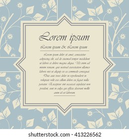 Cute wedding  invitation with elegant flowers can be used for beauty product packaging, wedding invitation, greeting card , baby shower and more designs.