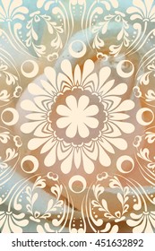 Cute wedding lacy vertical background or wallpaper with lacy mandala ornament, sweet phone wallpaper or cover design