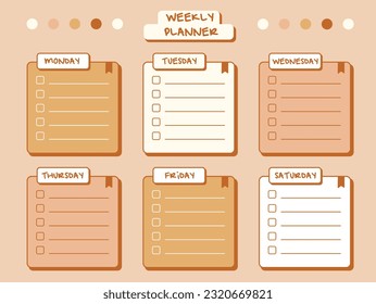 Plantilla de programación de planificación Semanal 