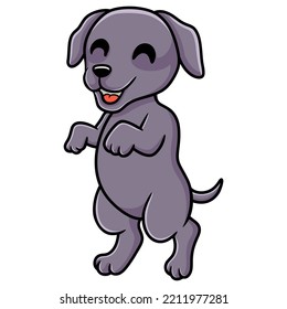 Cute weimaraner dog cartoon standing
