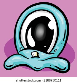 Cute Weird Alien Monster Cartoon Characters as Mascots or Logo Design