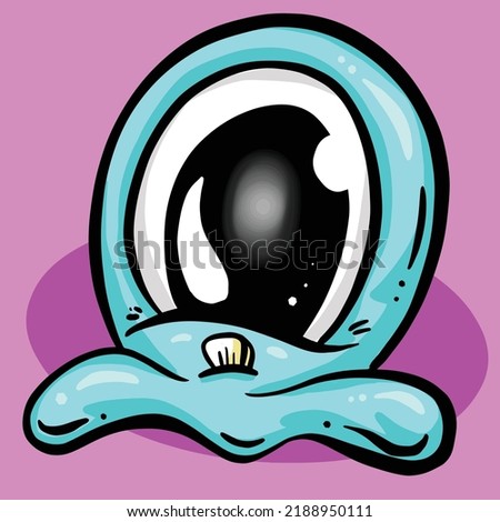 Cute Weird Alien Monster Cartoon Characters as Mascots or Logo Design