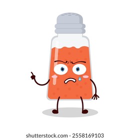 cute weird expression of chili powder cartoon character
