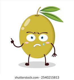 cute weird expression of olive character