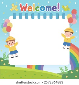 Cute welcome to kindergarten Image