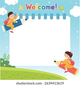 Cute welcome to kindergarten Image