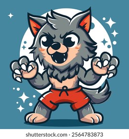 Cute Werewolf in a Threatening Pose