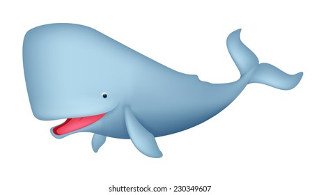 Cute Whale cartoon 