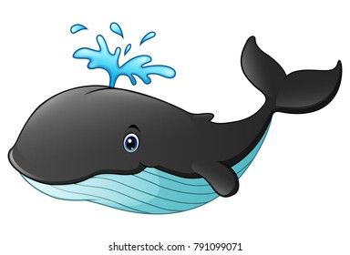 Cute whale cartoon