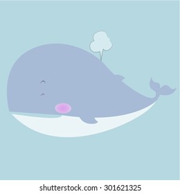 Cute Whale Cartoon Vector Stock Vector (Royalty Free) 301621325 ...