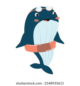 Cute Whale Cartoon Vector Illustration - 10