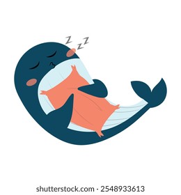 Cute Whale Cartoon Vector Illustration - 08