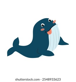 Cute Whale Cartoon Vector Illustration - 12