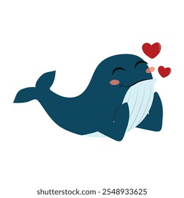 Cute Whale Cartoon Vector Illustration - 02