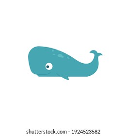 Un vector de dibujos animados de ballena blanca