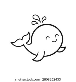 Cute whale dolphin jumping