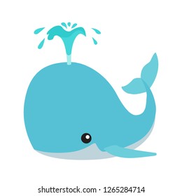 Cute whale emoji vector animal illustration sea ocean