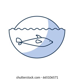 cute whale isolated icon