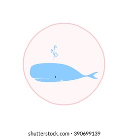 Cute whale logo.