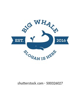 Cute whale logo