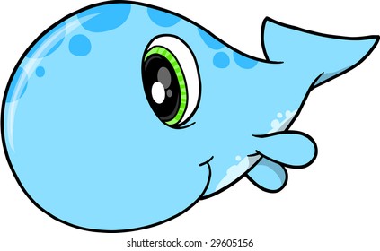 Ilustración de vectores de ballena