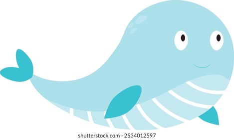 Cute whale vector illustration. children's illustration