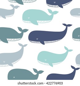 Cute Whale vector print