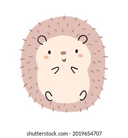 Cute und skurrile Hedgehog-Charakter. Cartoon-Stil, handgezeichnete Vektorgrafik.