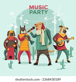 Cute Whimsical Music Forest Animal Birthday Party, that it is not AI generated