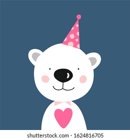 cute white bear, baby Mat, for newborn