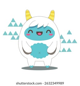 Cute white bear illustration design