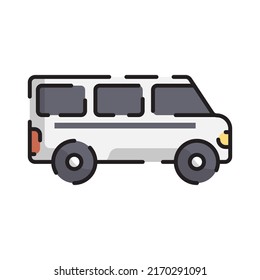 Cute White Car Flat Design Cartoon for Shirt, Poster, Gift Card, Cover, Logo, Sticker and Icon.
