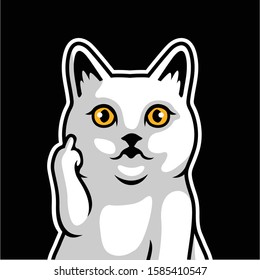 Free Free Middle Finger Cat Svg SVG PNG EPS DXF File