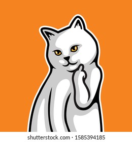 Free Free 130 Middle Finger Cat Svg SVG PNG EPS DXF File