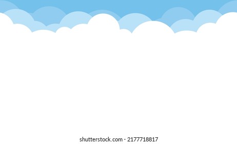 Nube blanca y fina sobre un cielo azul brillante fondo de borde sin fisuras.