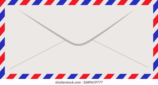Envelope aberto branco bonito sobre fundo marrom. Conceito de envelopes básicos e convenientes para cartas comerciais e pessoais. Ilustração de vetor de desenho animado plano
