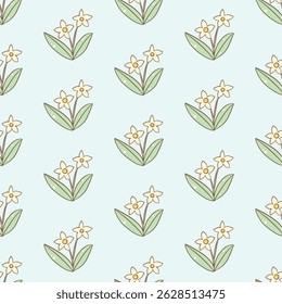 Cute White Floral Background Soft Pastel Style