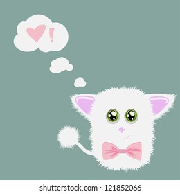 cute white kitten
