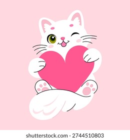 Gatito blanco lindo que