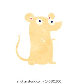 cute white mouse retro cartoon