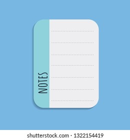 Cute white note paper vector