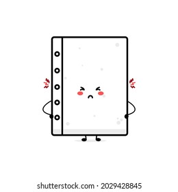 Cute white paper soft character illustration smile happy mascot logo kids play toys template