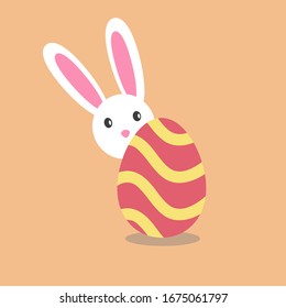 ilustración vectorial de niños de conejo blanco. diseño creativo.