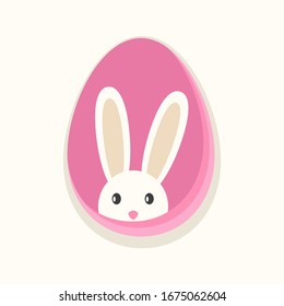 cute white rabbit children vector illustration. creative design.