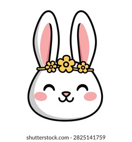 A cute white rabbit