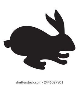 Cute white rabbits in various poses. Rabbit animal icon isolated on background. For Moon Festival, Chinese Lunar Year of the Rabbit, Easter decor.