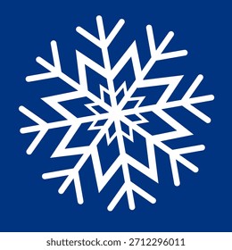 Dibujo animado blanco lindo del copo de nieve. Icono de tema de invierno. Puede ser utilizado para la etiqueta engomada, la tarjeta de felicitación y el Fondo de pantalla