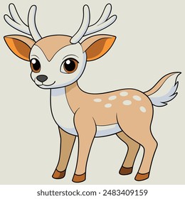 a cute white tailed deer standing majestically